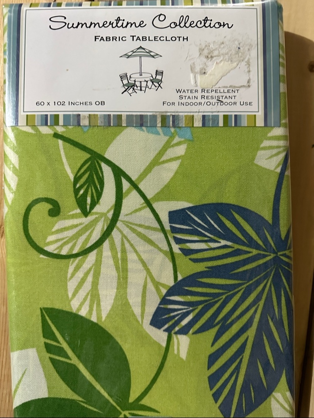 Summertime indoor/outdoor tablecloth